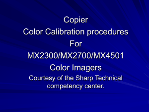 MX2700 Copier Calibration