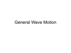 General Wave Motion