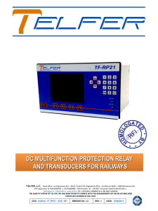 DC MULTIFUNCTION PROTECTION RELAY AND