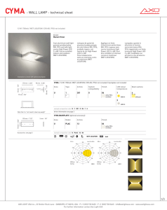 CYMA - WALL LAMP - technical sheet