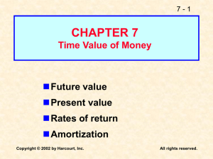 CHAPTER 7 Time Value of Money