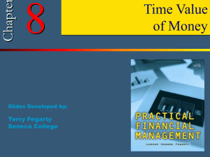 Chapter 8: The Time Value of Money