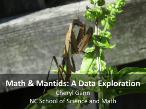 NCCTM Mantid Problem - North Carolina School of Science