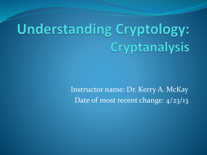 Understanding Cryptology: Cryptanalysis