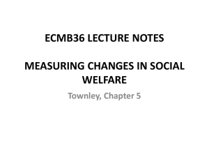 Measuring Changes in Social Welfare