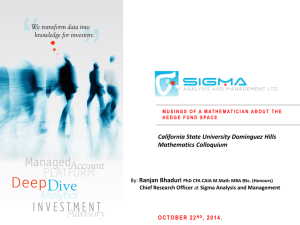 Sigma Analysis & Management Ltd. - Math Department