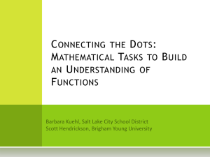 Connecting the Dots - Mathematics Vision Project