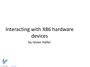 Interacting with X86 hardware devices