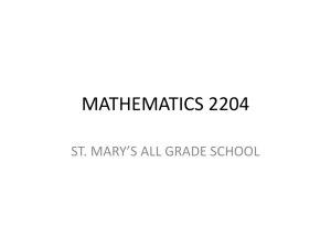 MATHEMATICS 2204