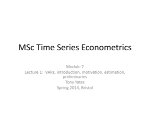 MSc Time Series Econometrics