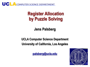 Register Allocation by Puzzle Solving