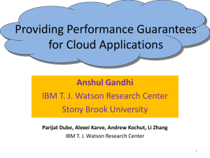 Providing Performance Guarantees for Cloud Applications
