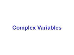 Complex Variables - Capitol Technology University Faculty Pages