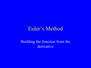 Introduction to Euler`s Method