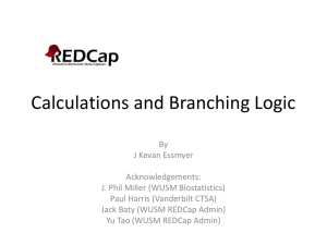Calculations and Branching Logic in REDCap