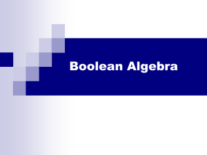 Boolean Algebra Slides