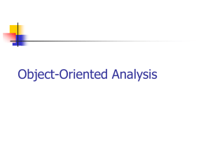 Lecture 4 Object-Oriented Analysis