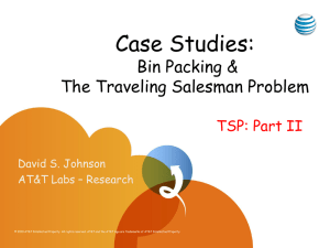 The Traveling Salesman Problem - Laboratory of Mathematical Logic