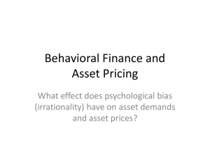 Behavioral Finance and Asset Pricing