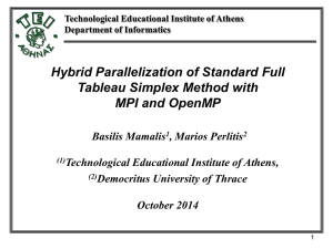 Hybrid Parallelization of Standard Full Tableau Simplex