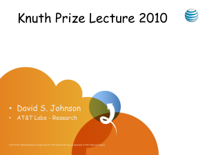 Knuth Prize Lecture, STOC 2010