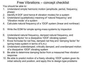 Prof Bower`s free vibration summary slides