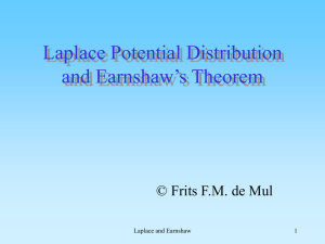 Laplace Potential distribution and Earnshaw`s Theorem