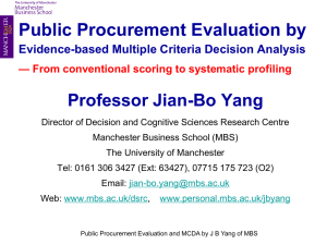 Public Procurement Evaluation by Evidence