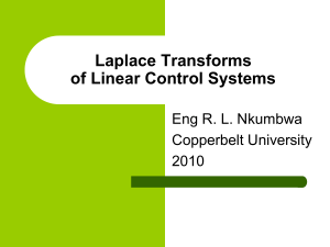 Laplace Domain Treatment of Linear Systems