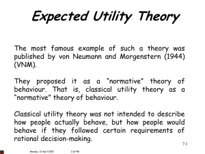 Expected Utility Theory