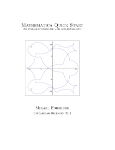 Mathematica Quick Start