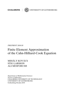 Finite Element Approximation of the Cahn-Hilliard-Cook