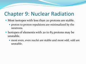 Chapter 9: Nuclear Radiation
