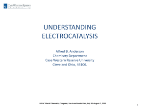 Understanding Electrocatalysis - Case Western Reserve University