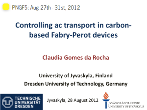 Controlling ac transport in carbon-based Fabry