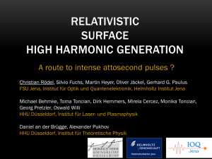 Relativistic Surface Harmonic Generation