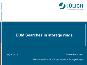 EDM Searches in storage rings - Physikzentrum der RWTH Aachen