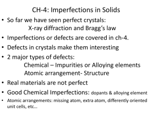 Chap4.1 Point Defects