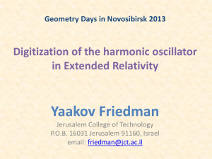 The Harmonic Oscillator in Extended Relativistic Dynamics