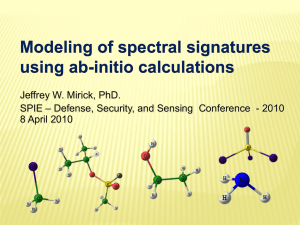 Modeling of spectral signatures using ab