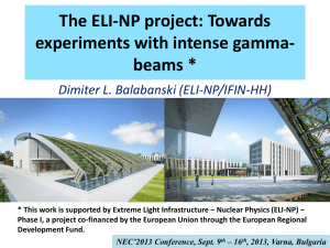 Towards experiments at the new ELI-NP facility.