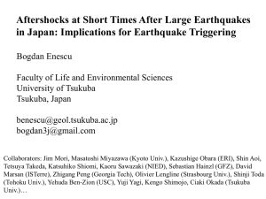 Aftershocks at short times after large earthquakes in Japan
