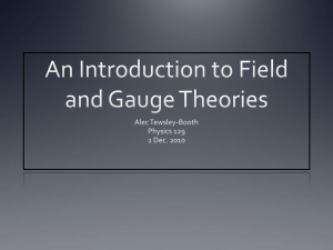 Alec Booth Gauge Theories