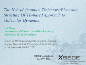 The Hybrid Quantum Trajectory/Electronic Structure