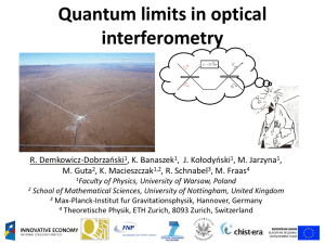 Quantum limits in optical interferometry