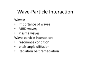 Wave-Particle Interaction - The Center for Atmospheric Research