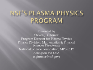 Plasma Physics program