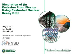 Application of Nuclear Decay Data to Reactor Modeling and