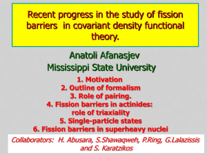 Heights of the fission barriers