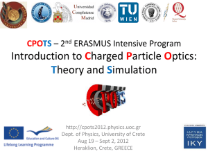 introduction to charged particle optics * theory and simulation